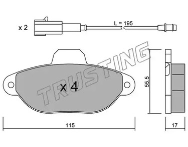 Тормозные колодки TRUSTING 162.3