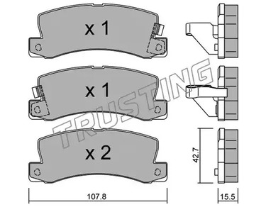 164.0 TRUSTING Тормозные колодки