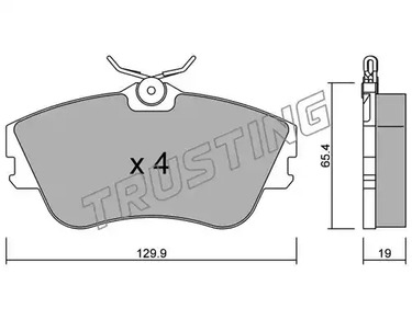 Тормозные колодки TRUSTING 167.0