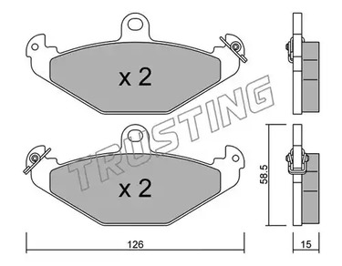 168.0 TRUSTING Тормозные колодки