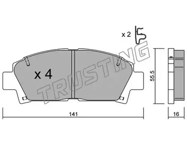 169.0 TRUSTING Тормозные колодки