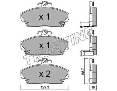 177.0 TRUSTING Тормозные колодки
