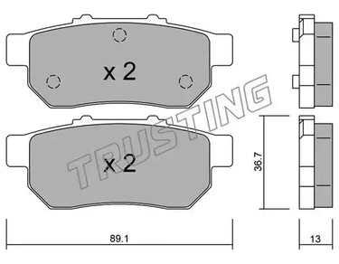 179.0 TRUSTING Тормозные колодки