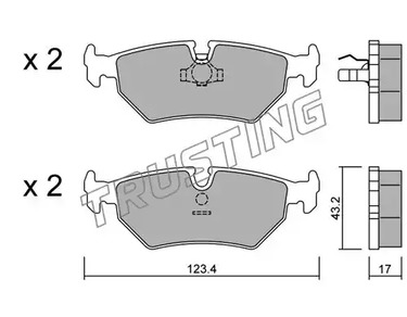 182.0 TRUSTING Тормозные колодки