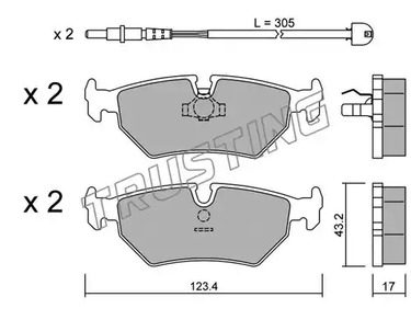 182.1W TRUSTING Тормозные колодки