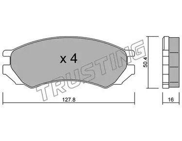 184.0 TRUSTING Тормозные колодки