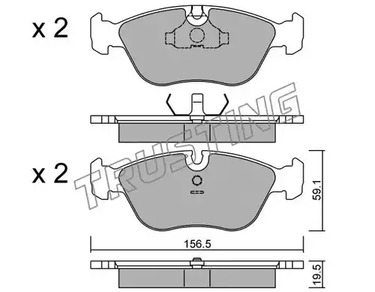 189.0 TRUSTING Тормозные колодки