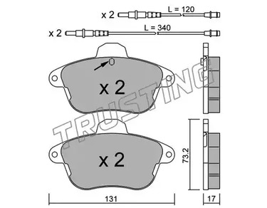 Тормозные колодки TRUSTING 191.1