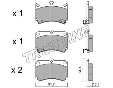 203.0 TRUSTING Тормозные колодки