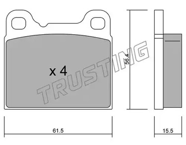209.0 TRUSTING Тормозные колодки