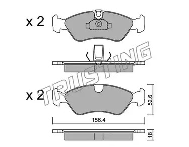 217.0 TRUSTING Тормозные колодки