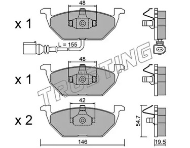 Тормозные колодки TRUSTING 220.2
