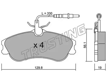 226.0 TRUSTING Тормозные колодки