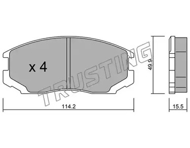 Тормозные колодки TRUSTING 230.0