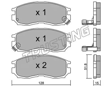 233.0 TRUSTING Тормозные колодки
