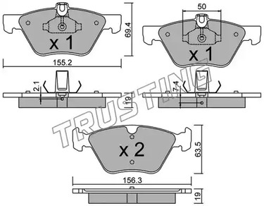 261.1 TRUSTING Тормозные колодки