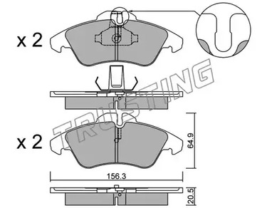 265.0 TRUSTING Тормозные колодки