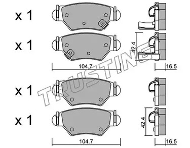 268.0 TRUSTING Тормозные колодки