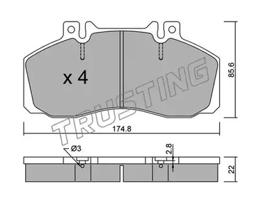 Тормозные колодки TRUSTING 276.0