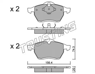288.0 TRUSTING Тормозные колодки