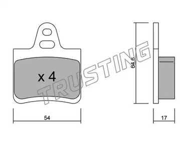 Тормозные колодки TRUSTING 293.0