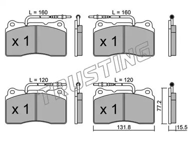 Тормозные колодки TRUSTING 297.3