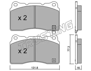 Тормозные колодки TRUSTING 297.5