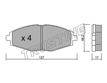 Тормозные колодки TRUSTING 302.0