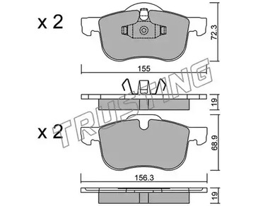 318.0 TRUSTING Тормозные колодки