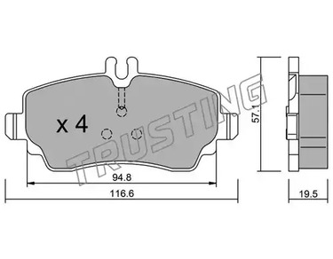 319.1 TRUSTING Тормозные колодки