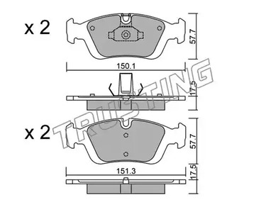 321.0 TRUSTING Тормозные колодки