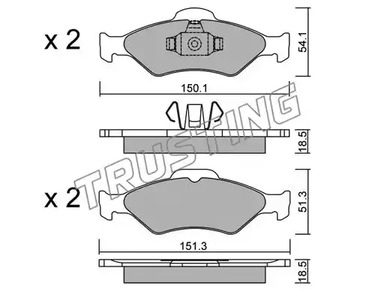 324.0 TRUSTING Тормозные колодки