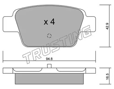 332.0 TRUSTING Тормозные колодки