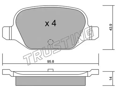 Тормозные колодки TRUSTING 333.0