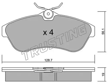 338.0 TRUSTING Тормозные колодки