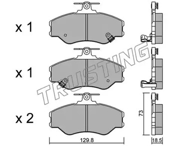375.0 TRUSTING Тормозные колодки