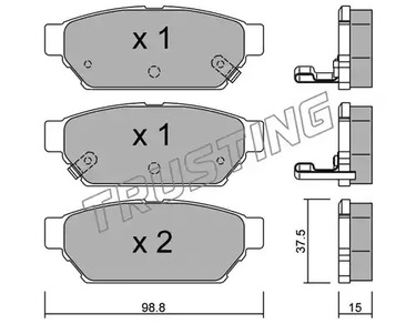 411.0 TRUSTING Колодки тормозные дисковые