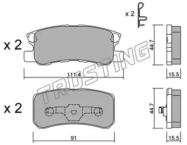 415.0 TRUSTING Тормозные колодки