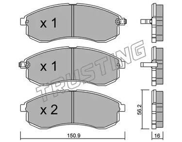 Тормозные колодки TRUSTING 498.0