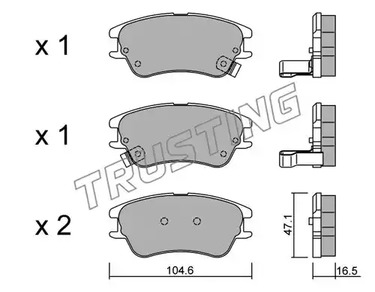 Тормозные колодки TRUSTING 518.0