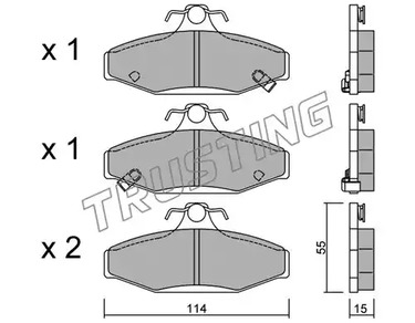 536.0 TRUSTING Тормозные колодки