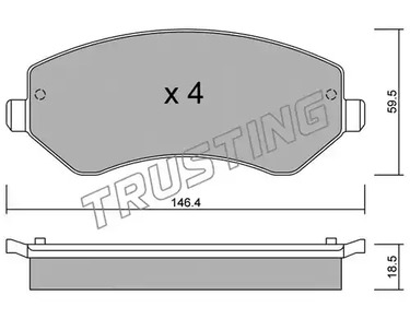 540.0 TRUSTING Тормозные колодки