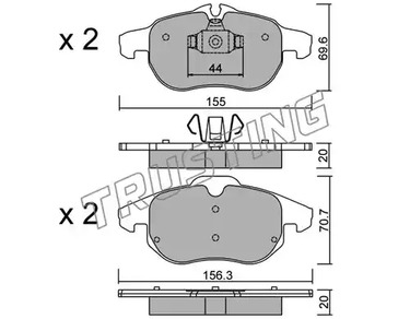 556.0 TRUSTING Тормозные колодки
