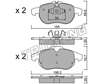 Тормозные колодки TRUSTING 556.4