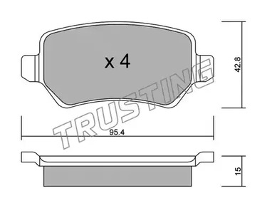 558.1 TRUSTING Тормозные колодки