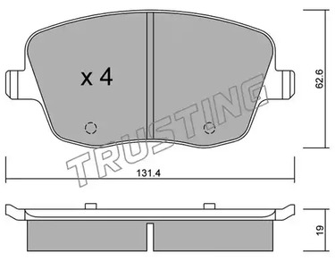 Тормозные колодки TRUSTING 563.0