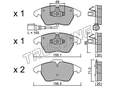 564.0 TRUSTING Тормозные колодки