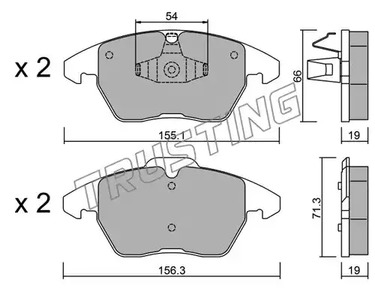 564.1 TRUSTING Тормозные колодки