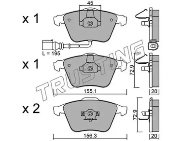 565.2 TRUSTING Тормозные колодки