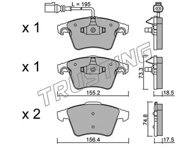 Тормозные колодки TRUSTING 568.1